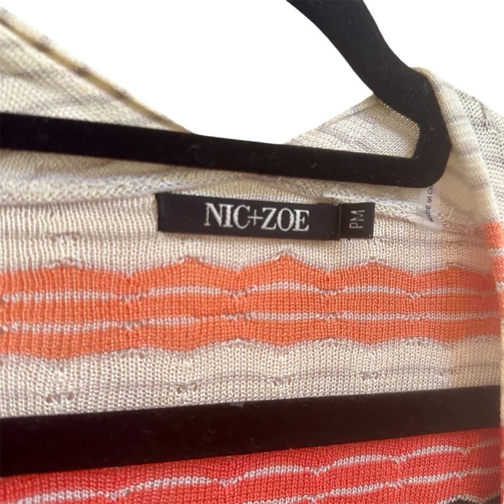 Nic & Zoe Open Front Cardigan Sweater  Silk Blend Women’s Size Petite Medium - Picture 3 of 5